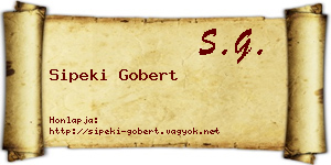 Sipeki Gobert névjegykártya